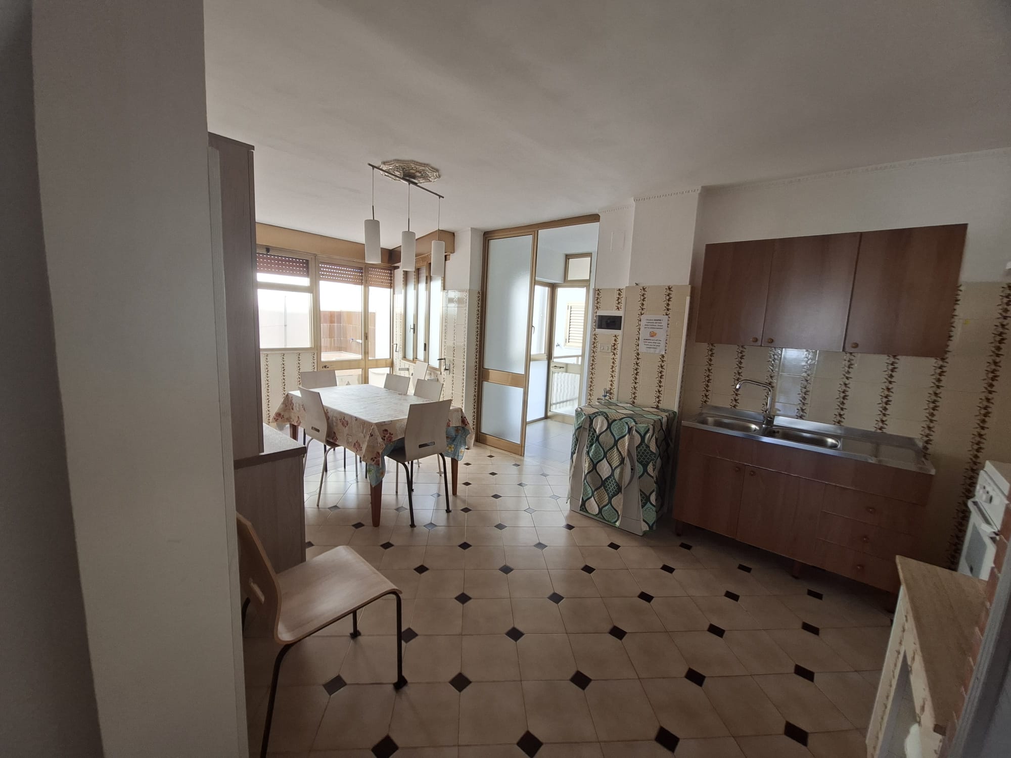The first-floor kitchen