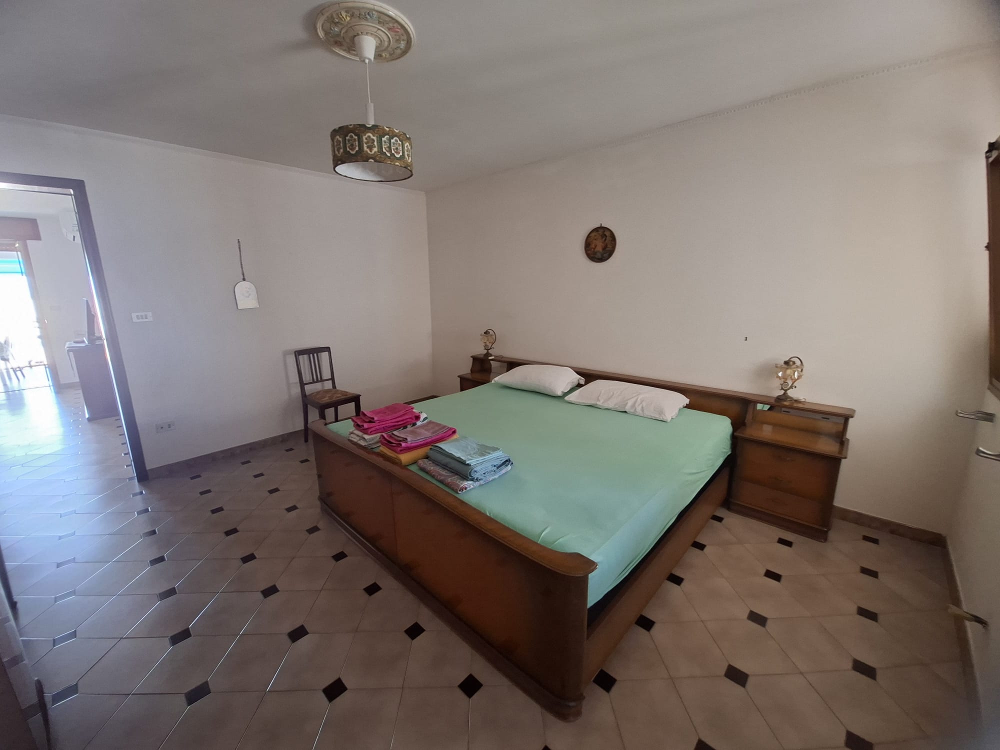The second-floor bedroom